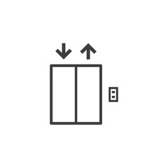 Poster - Lift icon template black color editable. Lift symbol vector sign isolated on white background. Simple logo vector illustration for graphic and web design.