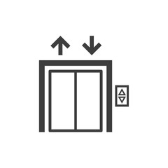 Leinwandbilder - Lift icon template black color editable. Lift symbol vector sign isolated on white background. Simple logo vector illustration for graphic and web design.
