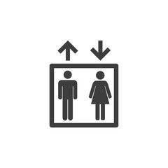Poster - Lift icon template black color editable. Lift symbol vector sign isolated on white background. Simple logo vector illustration for graphic and web design.