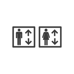 Poster - Lift icon template black color editable. Lift symbol vector sign isolated on white background. Simple logo vector illustration for graphic and web design.