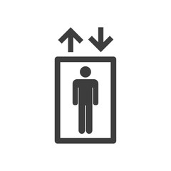 Poster - Lift icon template black color editable. Lift symbol vector sign isolated on white background. Simple logo vector illustration for graphic and web design.
