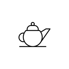 Poster - Simple teapot line icon.