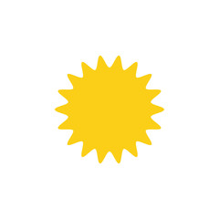 Wall Mural - sun. sun yellow icon. sun vector icon isolated on white background