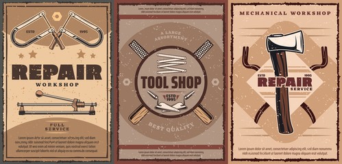 Sticker - Repair tools, axe, trowels, tape measure, crowbars