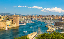 Panoramic View Of Marseille And Old Port
