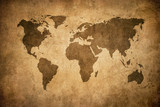 Fototapeta Mapy - grunge map of the world