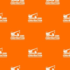 Wall Mural - Construction job pattern vector orange for any web design best