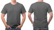 close up grey t-shirt cotton man pattern isolated on white.