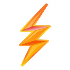 Wall Mural - Lightning bolt icon. Cartoon of Lightning bolt vector icon for web design isolated on white background