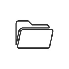 Aufkleber - Folder icon template black color editable. Folder symbol vector sign isolated on white background. Simple logo vector illustration for graphic and web design.