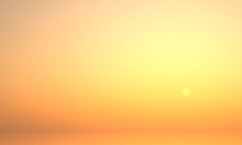 Abstract Sunset With Orange Sky - Illustration