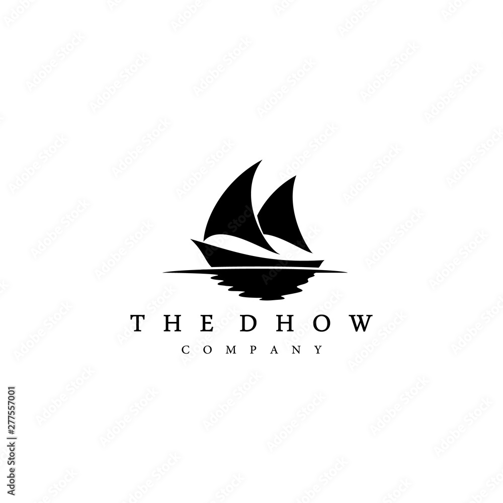 Vector de Stock Dhow Or Ship Logo Design Vector Inspiration | Adobe Stock