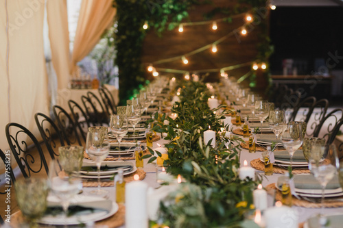 Coziness And Style Modern Event Design Table Setting At Wedding