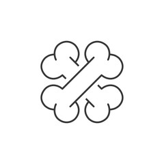 Aufkleber - Dog bone icon template black color editable. Dog bone symbol vector sign isolated on white background. Simple logo vector illustration for graphic and web design.