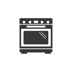Poster - Stove oven icon template black color editable. Microphone symbol vector sign isolated on white background. Simple logo vector illustration for graphic and web design.