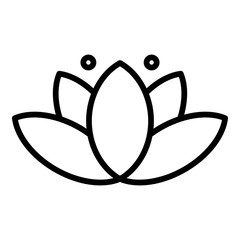 Wall Mural - Beauty lotus icon. Outline beauty lotus vector icon for web design isolated on white background