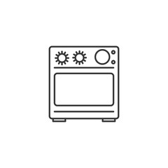 Poster - Stove oven icon template black color editable. Microphone symbol vector sign isolated on white background. Simple logo vector illustration for graphic and web design.