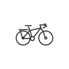 Aufkleber - Bicycle icon template black color editable. Bike symbol vector sign isolated on white background. Simple logo vector illustration for graphic and web design.