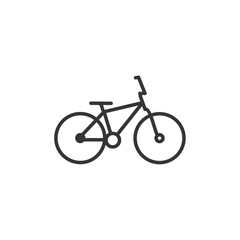 Aufkleber - Bicycle icon template black color editable. Bike symbol vector sign isolated on white background. Simple logo vector illustration for graphic and web design.
