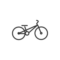 Aufkleber - Bicycle icon template black color editable. Bike symbol vector sign isolated on white background. Simple logo vector illustration for graphic and web design.