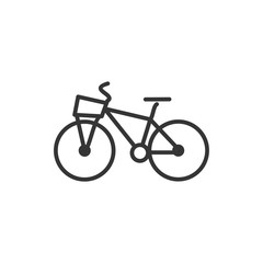 Aufkleber - Bicycle icon template black color editable. Bike symbol vector sign isolated on white background. Simple logo vector illustration for graphic and web design.