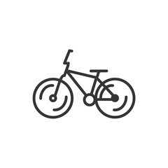 Aufkleber - Bicycle icon template black color editable. Bike symbol vector sign isolated on white background. Simple logo vector illustration for graphic and web design.