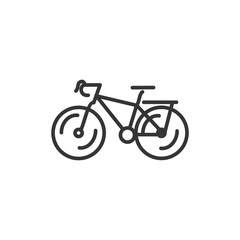 Aufkleber - Bicycle icon template black color editable. Bike symbol vector sign isolated on white background. Simple logo vector illustration for graphic and web design.