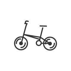 Aufkleber - Bicycle icon template black color editable. Bike symbol vector sign isolated on white background. Simple logo vector illustration for graphic and web design.