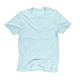 Fototapeta  - sky blue t-shirt on white background for graphic mockup