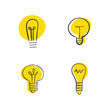 © Matias - Hand drawn light bulbs, idea icons doodle collection