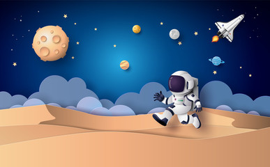 Wall Mural - astronaut astronaut floating in the stratosphere .