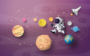 Wall Mural - astronaut astronaut floating in the stratosphere .