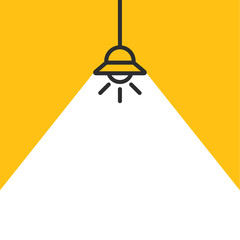 Poster - Modern interior Isolated Lamp shine Several idea, Bright Business background Vector sign