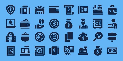 Wall Mural - cash icon set