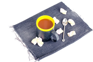 Sticker - Marshmallow in cocoa drink in black cup