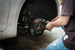 Car mechanic service brake system