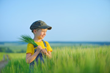 Little boy in the cereal