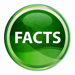 Wall Mural - Facts Natural Green Round Button