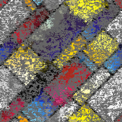 Aufkleber - Vector image with imitation of grunge datamoshing texture.