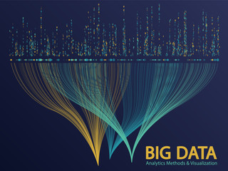 Wall Mural - Big data visualization concept vector.