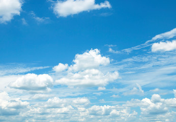 Air clouds in the blue sky