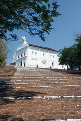 India. Goa. Catholic church at hill top