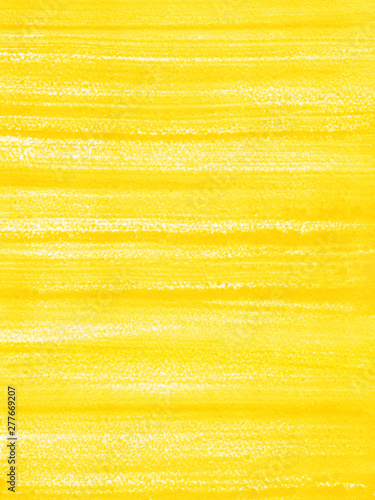 Hand drawn yellow background or painted texture. Acrylic, gouache, oil paint ...