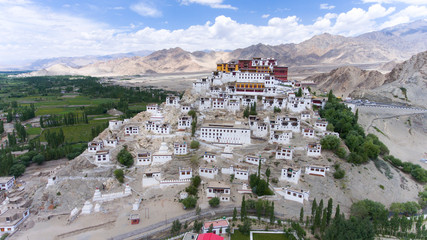 Wall Mural - Thikse Gompa or Thikse Monastery is a gompa affiliated with the Gelug sect of Tibetan Buddhism. It is located on top of a hill in Thiksey approximately 19 kilometres east of Leh in Ladakh, India.