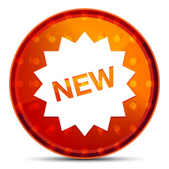 Canvas Print - New star badge icon Nightly Orange Round Button