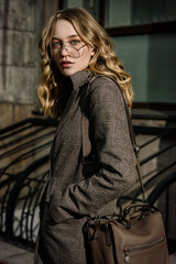 young woman with glasses