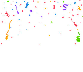Wall Mural - colorful bright confetti isolated. vector illustration