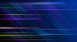 © Ittikorn Ch - Illustration Abstract glowing, neon light effect, wave line, wavy pattern. Vector design communication techno on blue background. Futuristic digital technology for web or banner background