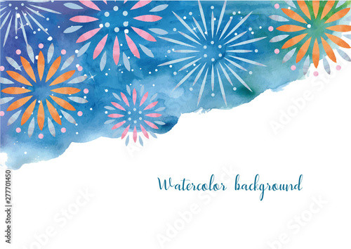 水彩の花火フレーム Stock Vector Adobe Stock 水彩の花火フレーム Stock Vector Adobe Stock