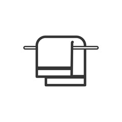 Fototapete - Towel icon template black color editable. Towel symbol vector sign isolated on white background. Simple logo vector illustration for graphic and web design.